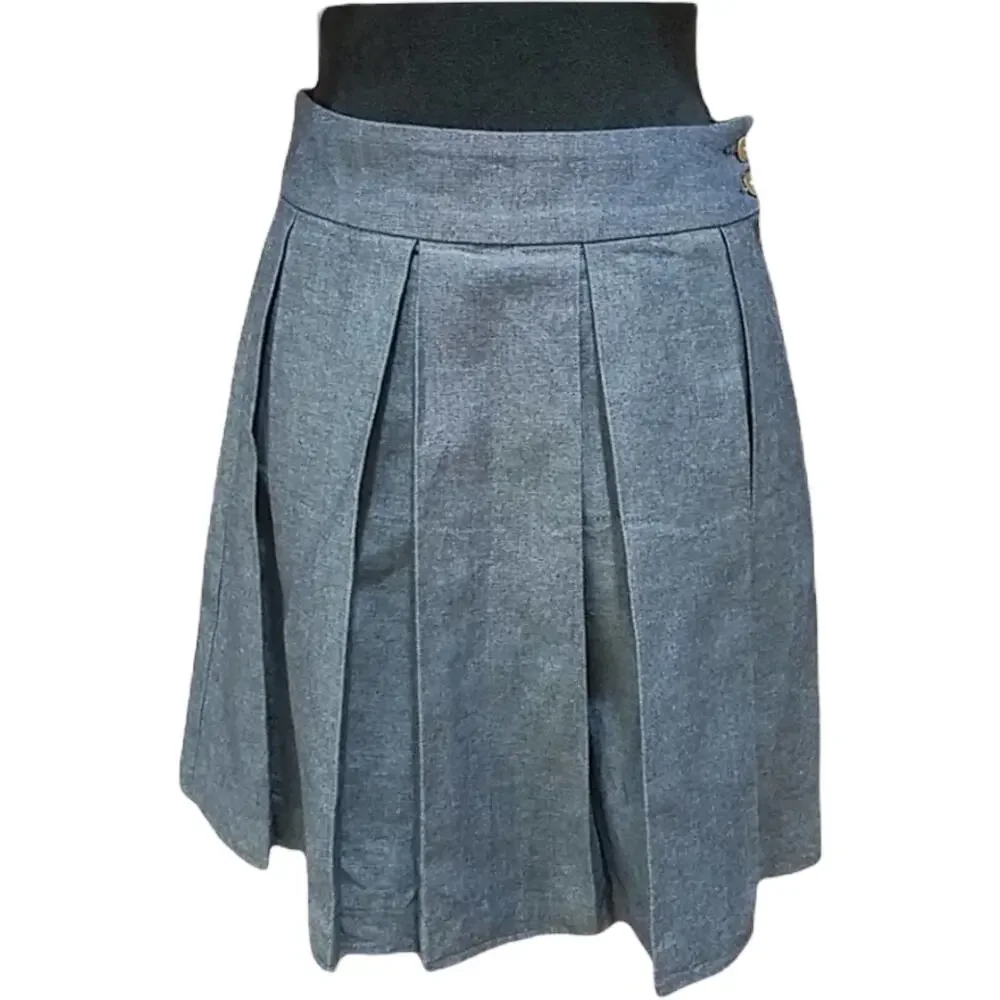 Tommy Hilfiger 100%  COTTON Box Pleat Skirt sz 2
